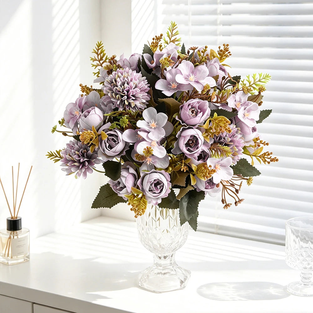 28CM Artificial Silk Peony Flower Head for Wedding & Home Décor Artificial Silk Flower Babs