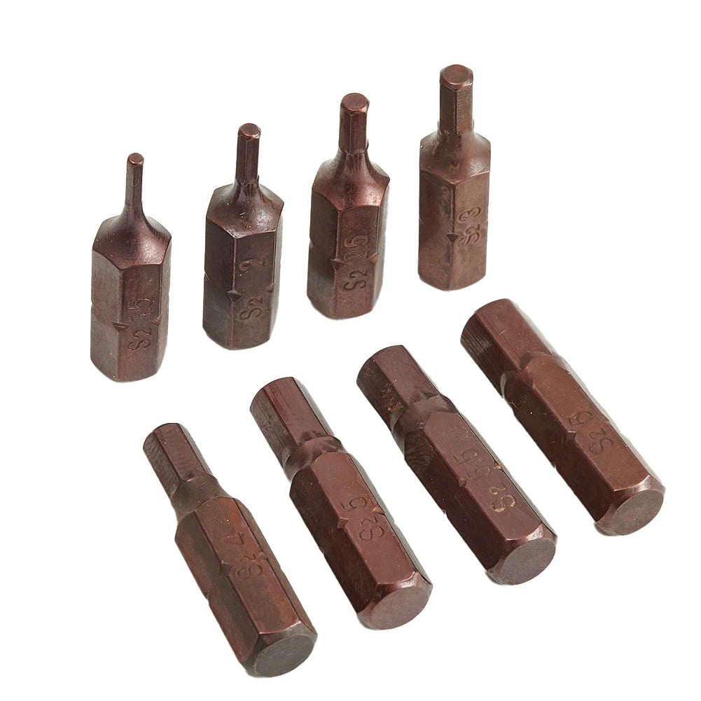 8-Pc Magnetic Screwdriver Bit Set – PH Torx Hex, 1/4" Shank Screwdriver Bit Set Babs