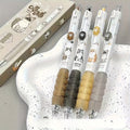 Cute Cat Gel Pens Set – 4pcs 0.5mm Black Ink Retractable Gel Pen Set Babs 4pcs