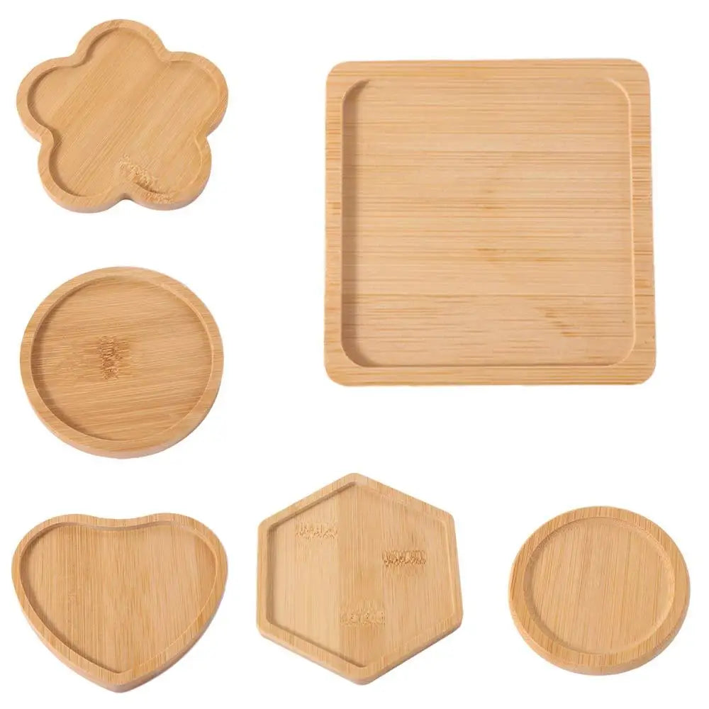 5-Piece Bamboo Coaster Set – Heat-Resistant Natural Placemats Bamboo Coaster Set Babs