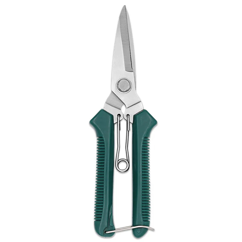 Stainless Steel Pruning Shears – Non-Slip Bonsai Garden Scissors Pruning Shears Babs Green handle