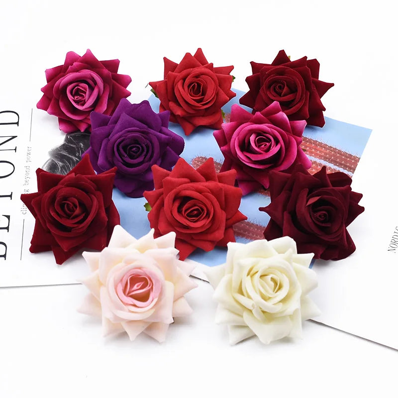 Artificial Silk Rose Flower Heads – Wedding & Home Décor Artificial Flower Heads Babs