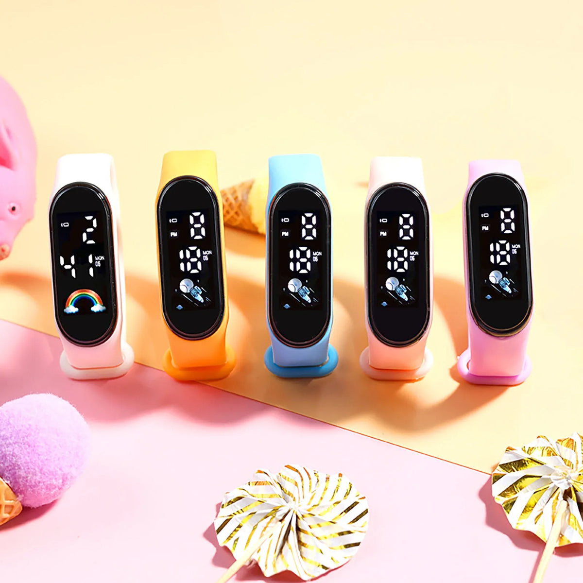 Kawaii Kids Digital Watch – Silicone Sports Watch Boys & Girls Kids Digital Watch Babs