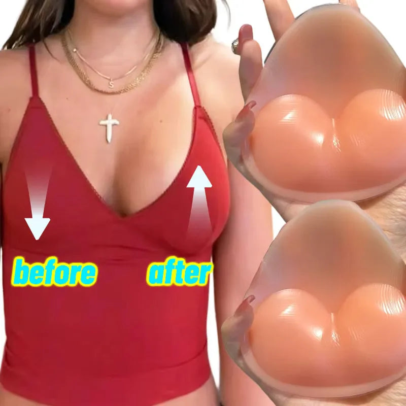 Silicone Bra Inserts Push Up Pads – Invisible Breast Enhancers Bra Inserts & Pads Babs