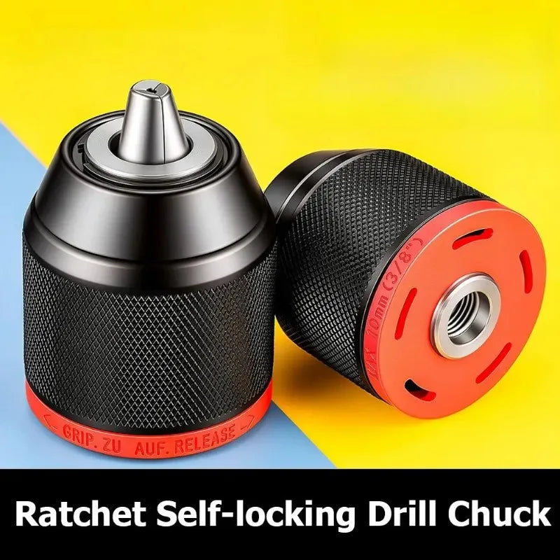 3-Jaw Keyless Drill Chuck 0.8–13mm Self-Tightening Metal Chuck Keyless Drill Chuck Babs
