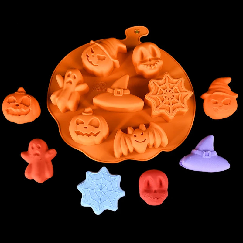 Halloween Silicone Mold – Pumpkin Ghost Bat Chocolate & Candy Silicone Baking Mold Babs
