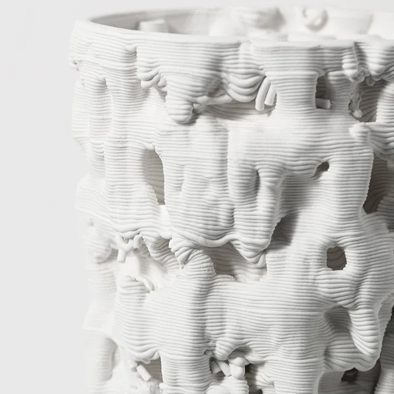 Modern Irregular Ceramic Vase – Luxury White Table Décor Decorative Ceramic Vase Babs