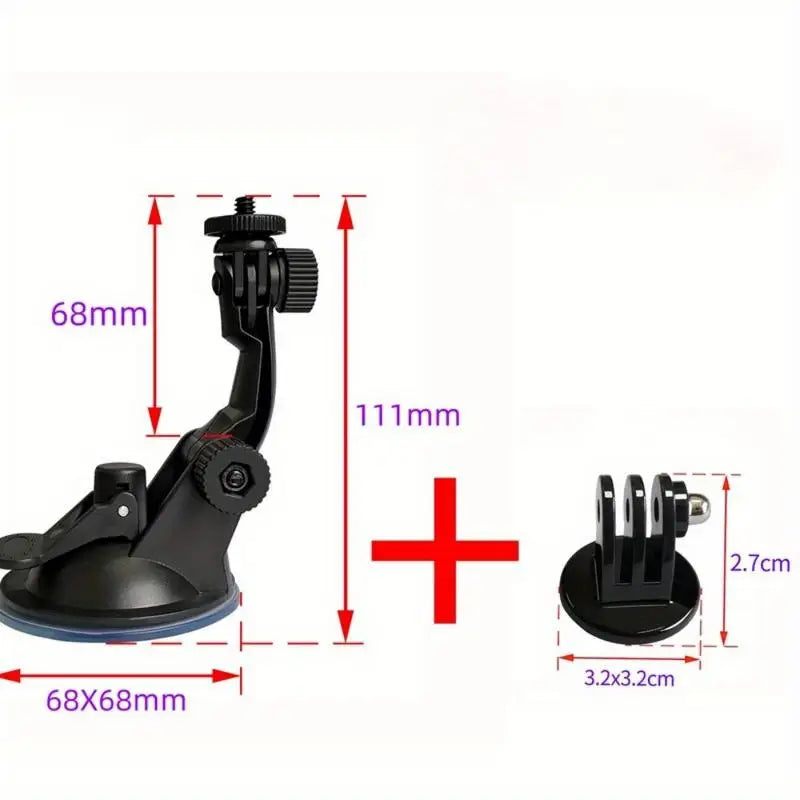 Suction Cup Car Mount for GoPro Hero Action Camera | 180° Action Camera Mount Babs