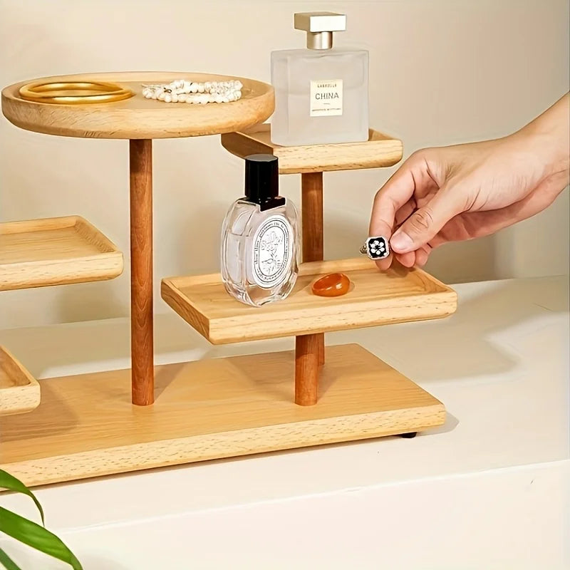Wooden Tiered Display Stand – Cupcake, Perfume & Spice Rack Tiered Display Stand Babs