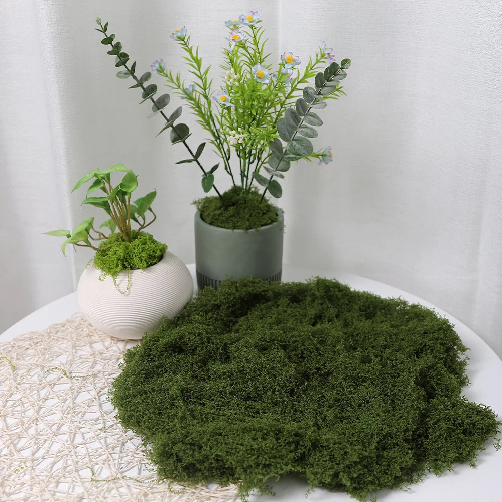Artificial Faux Moss for DIY Crafts, Home & Garden Decor Artificial Moss Decor Babs 50g-Green