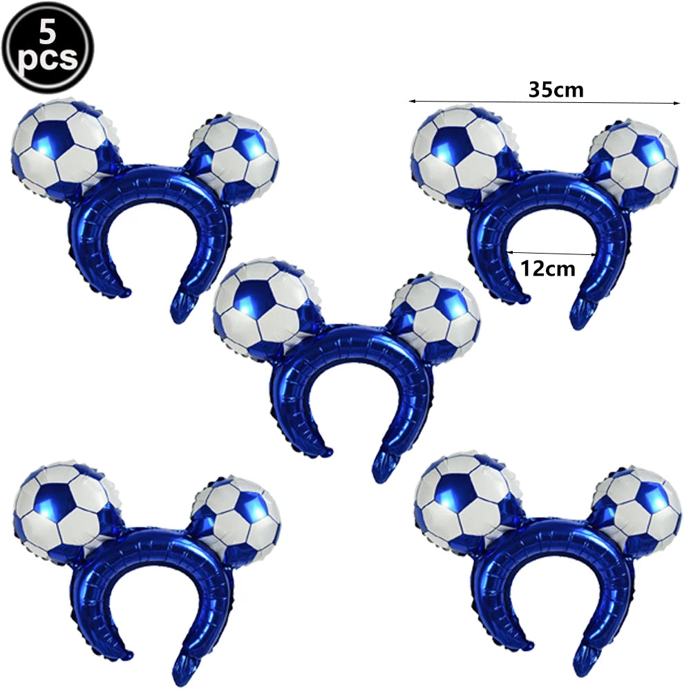 Boy's 8th Birthday Soccer Foil Balloons Party Set
