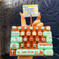 26-Key Candy Color Keycap Keychain Fidget Clicker Bag Pendant Fidget Clicker Keychain Babs D