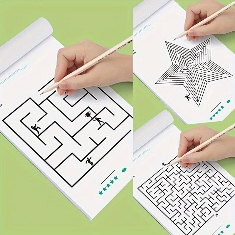 Brain Maze Puzzle Training Book for Kids & Teens Maze Puzzle Book Babs