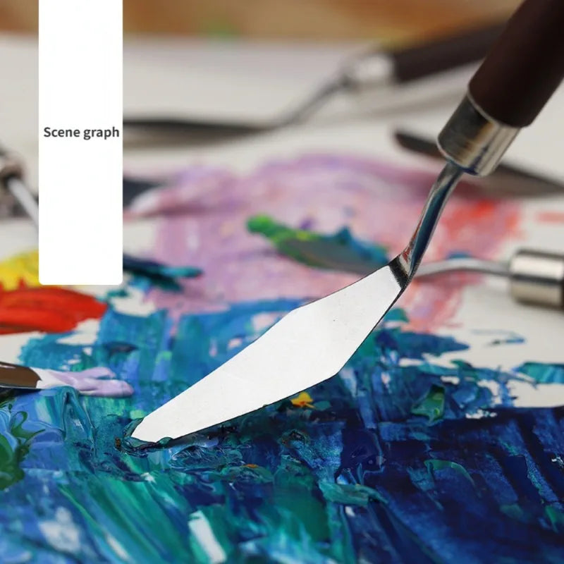 7-Piece Stainless Steel Palette Knife Set for Artists & Crafters Palette Knife Set Babs