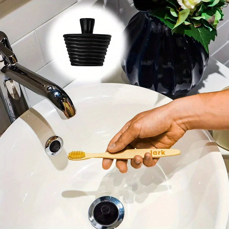 Silicone Bathtub & Sink Drain Plug – Universal Spiral Seal Silicone Drain Plug Babs