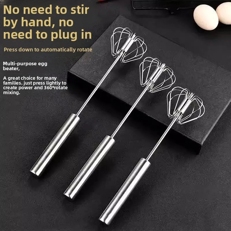 Stainless Steel Semi-Automatic Egg Beater & Manual Whisk Manual Egg Beater Babs