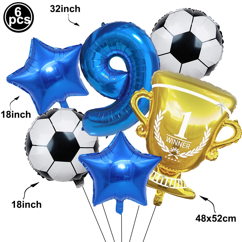 Soccer Party Balloon Kit – Football Birthday Decoration Set Party Balloon Kit Babs C Number 9 As pictures show