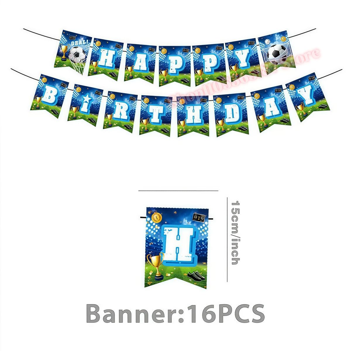 Soccer Football Birthday Party Decoration Set – Complete Kit Party Decoration Set Babs 1set Banner others
