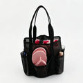 Mesh Beach Bag Large Capacity Multi-Pocket Tote Mesh Beach Tote Babs black