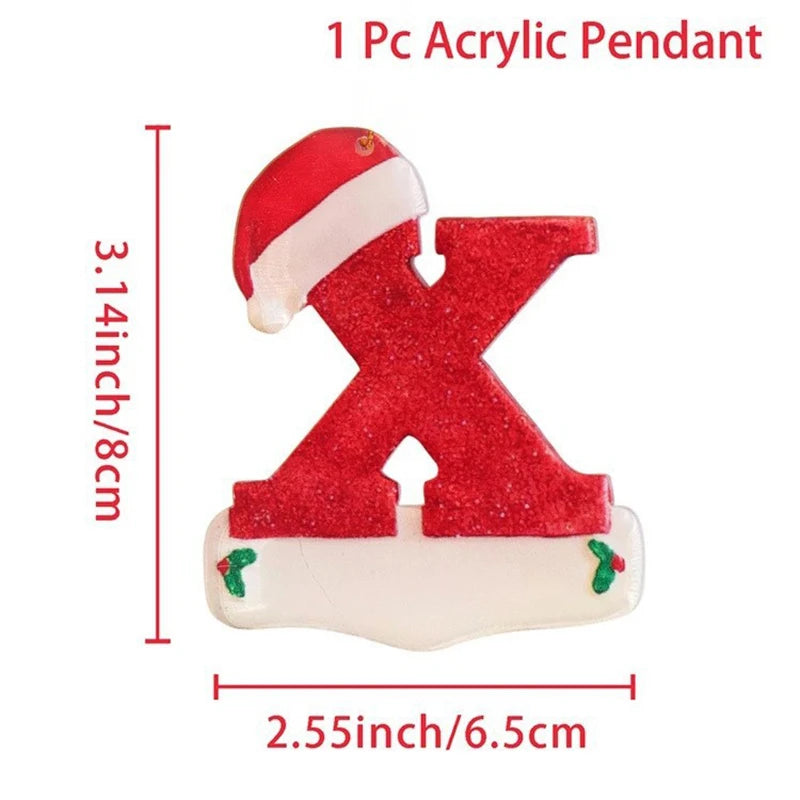 Christmas Acrylic Letter Pendants – Xmas Tree Ornaments 2024 Christmas Tree Ornament Babs X