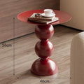 Retro Round Side Table – Minimalist Metal Coffee & Bedside Table Round Side Table Babs Red