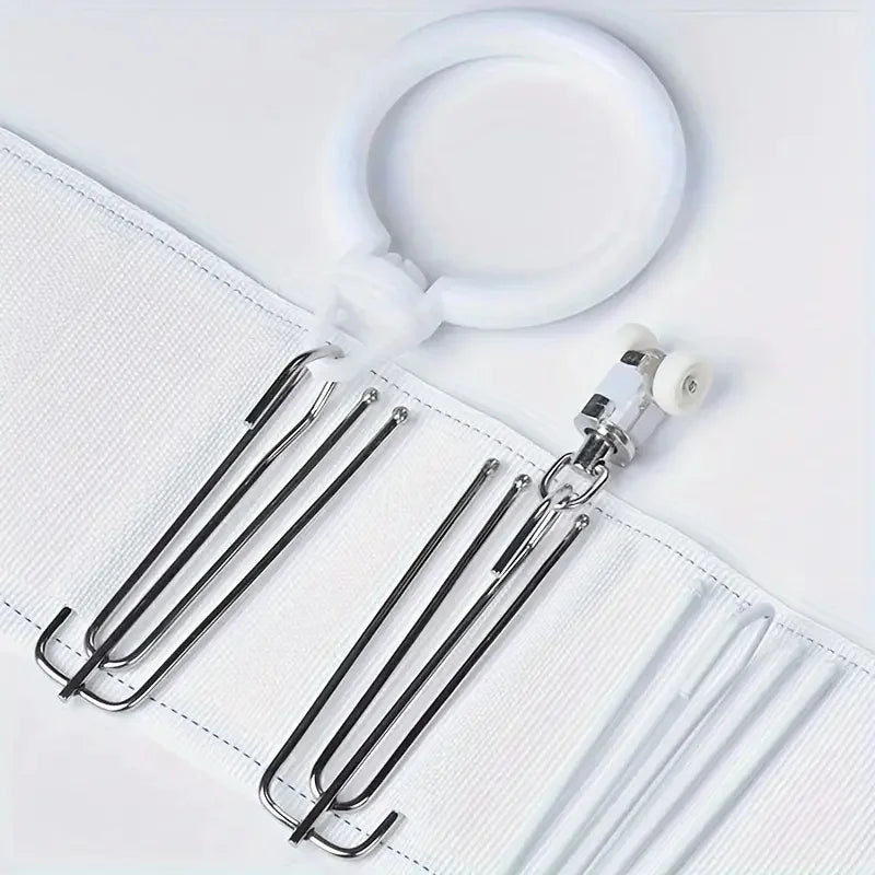 30-Pack 4-Pin Metal Pleat Curtain Hooks – Clip Style Curtain Hooks Babs