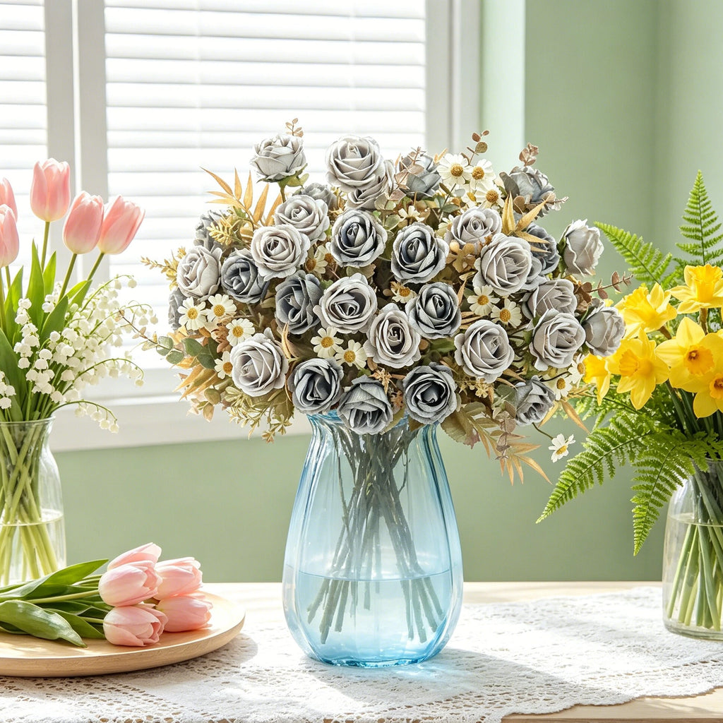 Silk Rose Artificial Flowers – Bridal Bouquet & Home Décor Artificial Silk Flowers Babs