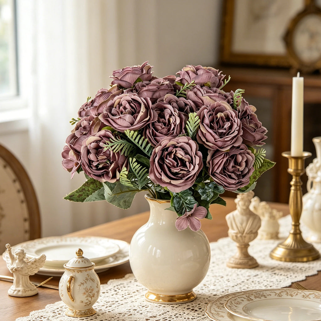 Silk Peony Artificial Flower Bouquet for Wedding & Home Décor Artificial Flower Bouquet Babs