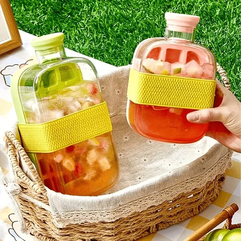 2-in-1 Ice Cube Tray Water Bottle 500/800ml – Portable Ice Maker Ice Cube Tray Bottle Babs