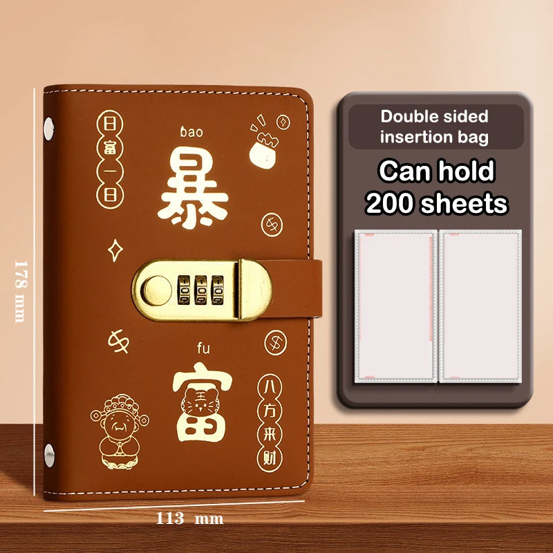 200 Envelope Money Saving Challenge Binder with Password Lock Savings Challenge Binder Babs A7