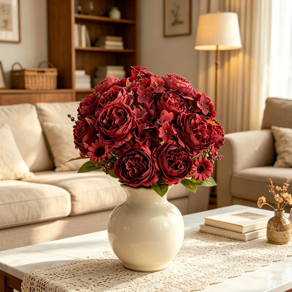 Silk Persian Peony Artificial Flowers for Wedding & Home Decor Artificial Silk Flowers Babs