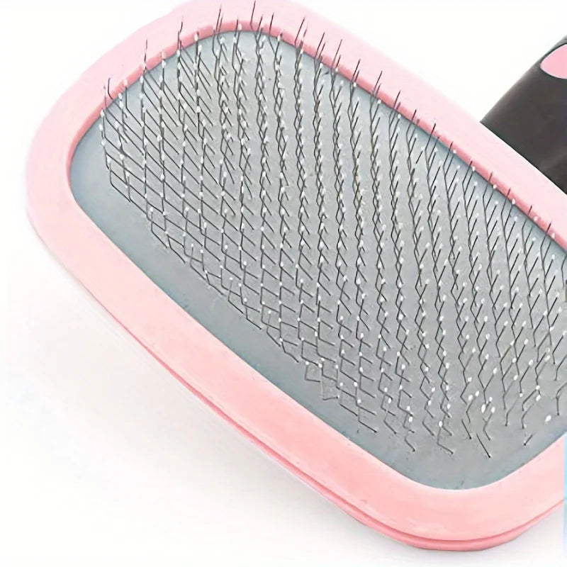 Gentle Dog & Cat Needle Comb – Anti-Knotting, Reduces Shedding Pet Grooming Brush Babs