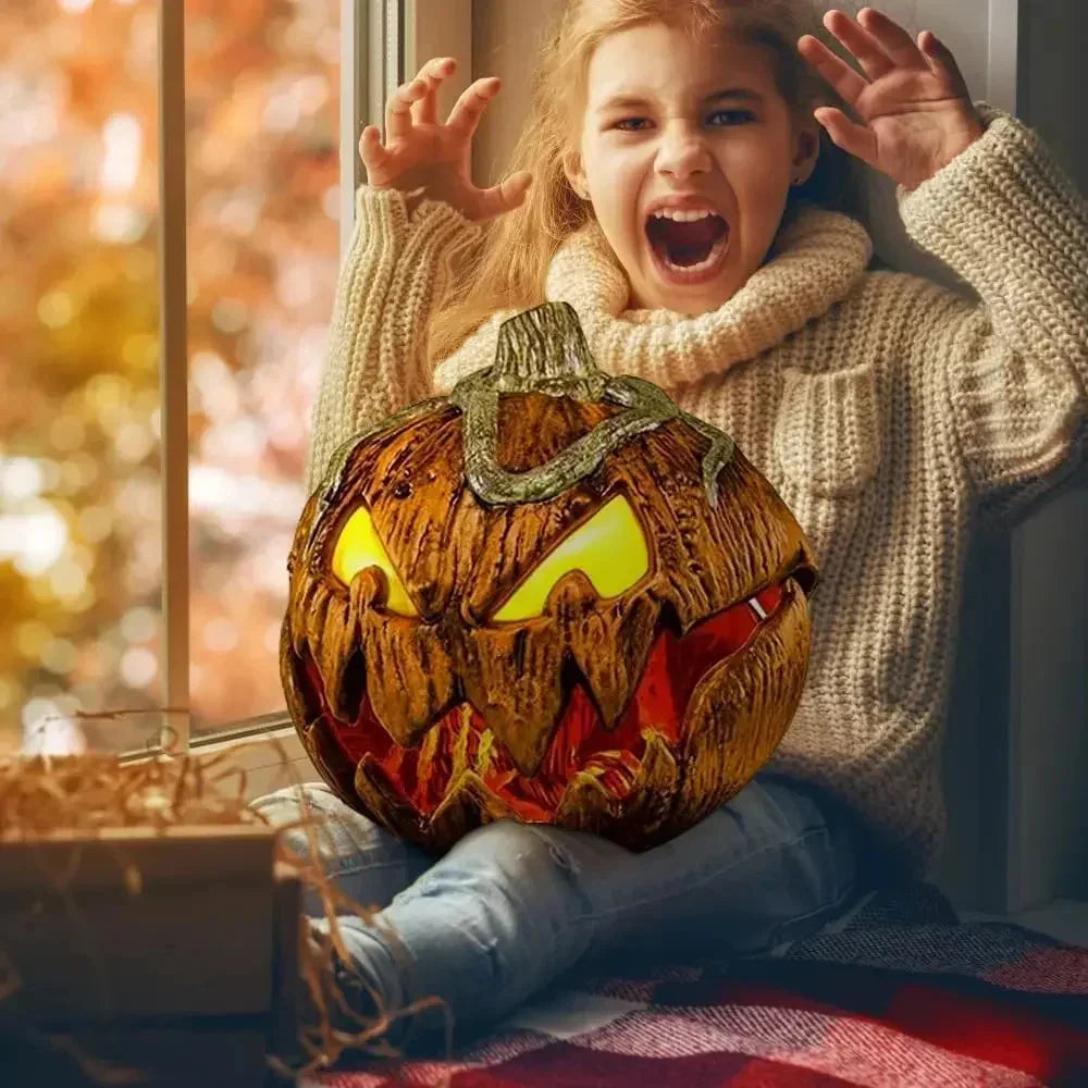 Halloween Rising Scary Pumpkin Yard Decoration – Motion & Sound Halloween Yard Prop Babs