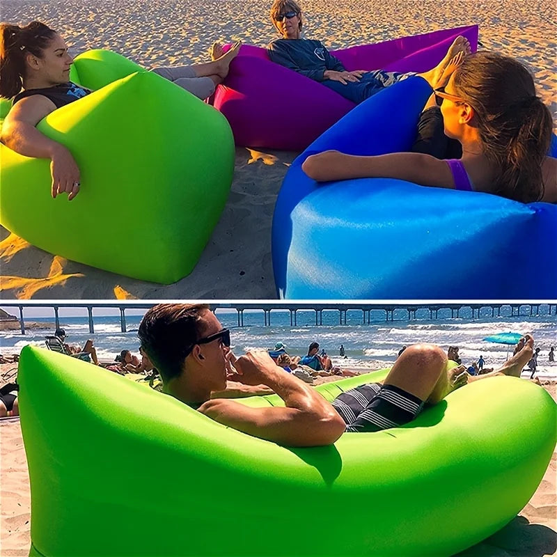 Inflatable Reclining Sofa Bed – Camping & Beach Air Lounger Inflatable Air Lounger Babs