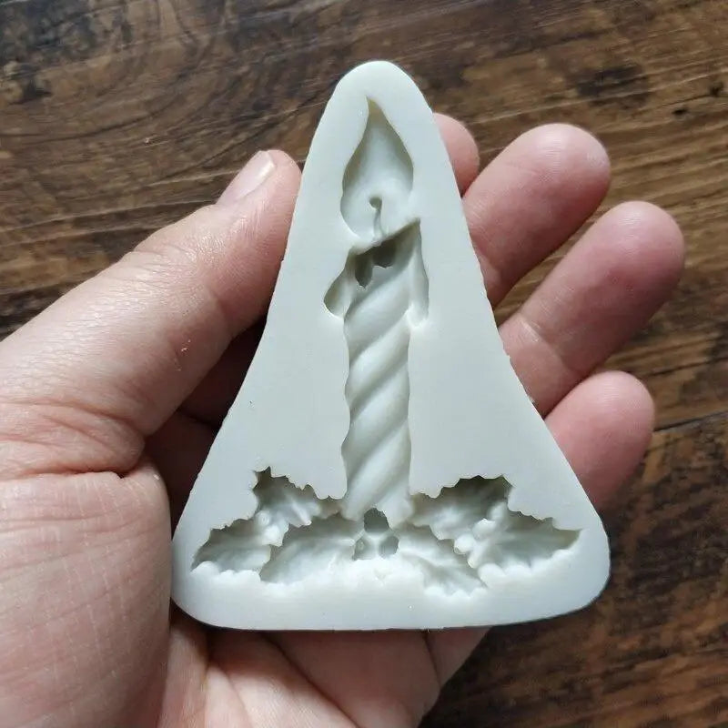 Christmas Candle Silicone Mold – Fondant & Cupcake Decorating Silicone Baking Mold Babs