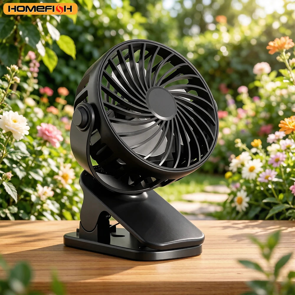 HOMEFISH USB Rechargeable Mini Travel Fan – Foldable Portable Portable Mini Fan Babs
