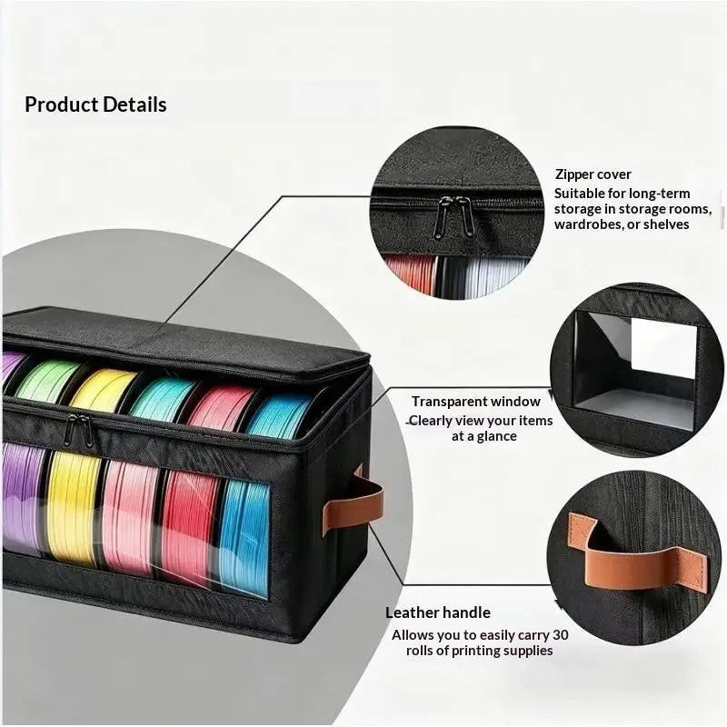 3PCS 3D Printer Filament Storage Bags – Dustproof Organizer Filament Storage Bag Babs