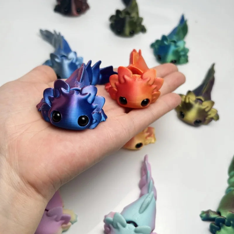 Mini Axolotl Figurine 6CM Movable Joint Toy Desktop Decor Collectible Figurine Babs