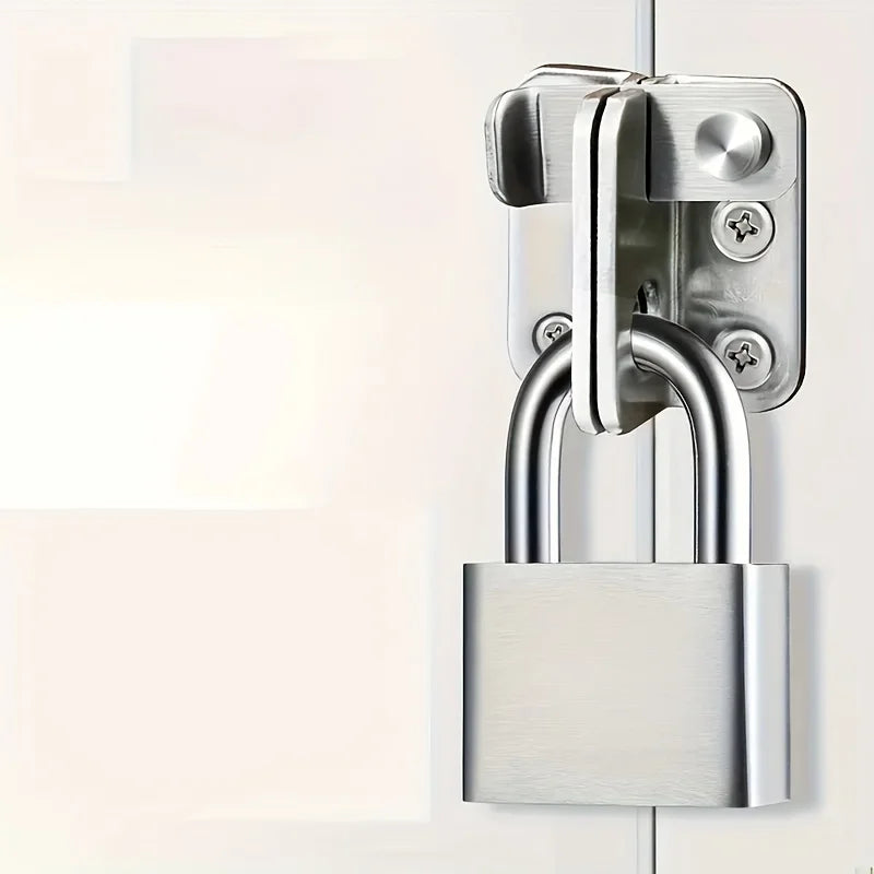 Heavy-Duty Rustproof Waterproof Padlock – Chrome, 4 Keys Security Padlock Babs