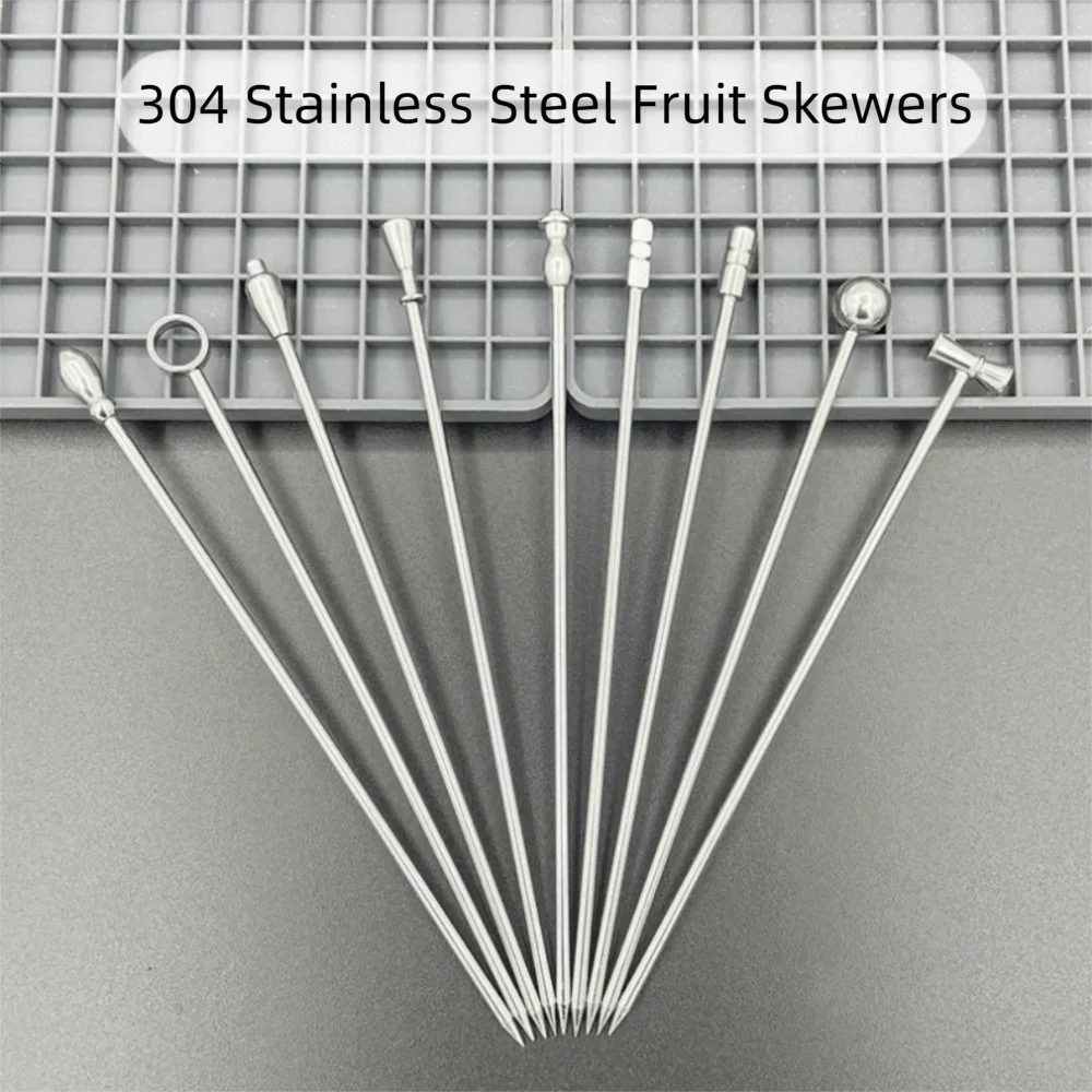 20Pcs Stainless Steel Cocktail Picks – Reusable Martini Skewers Cocktail Pick Set Babs