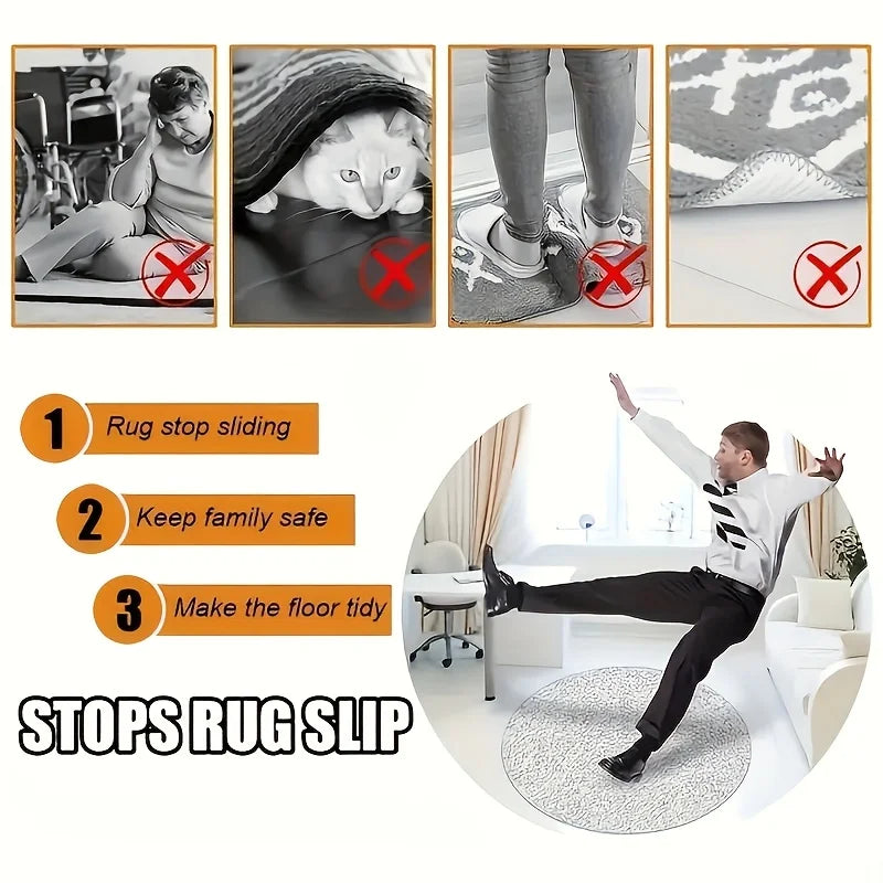 Rug Gripper Anti-Slip Carpet Corner Stickers – Reusable 4–16pcs Rug Gripper Stickers Babs