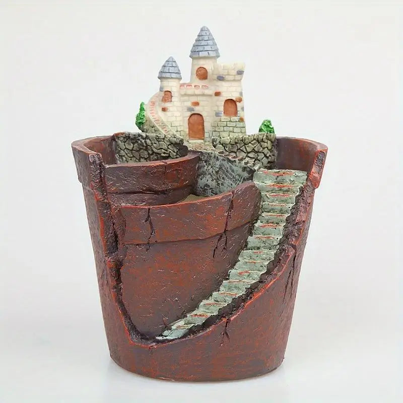 Creative Resin Succulent Planter – City Sky Flowerpot Décor Decorative Planter Babs