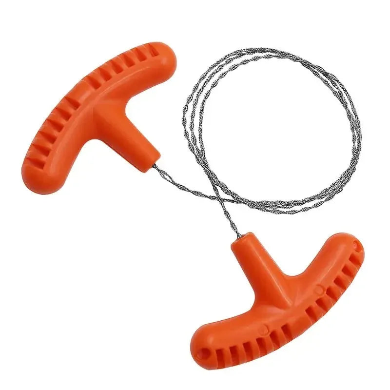 Mini Pocket Wire Saw – Stainless Steel Camping Survival Tool Survival Wire Saw Babs Orange