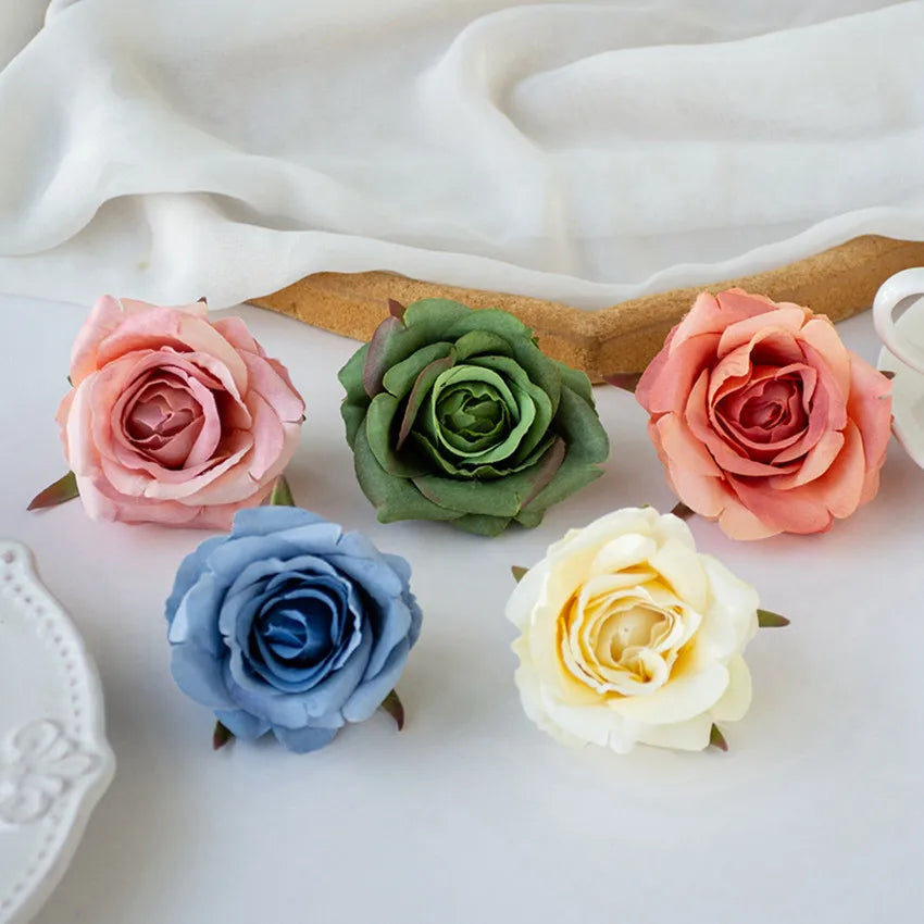 Silk Rose Artificial Flowers for Wedding & Home Décor (10/20 Pcs) Artificial Silk Flowers Babs color 9 10 pcs