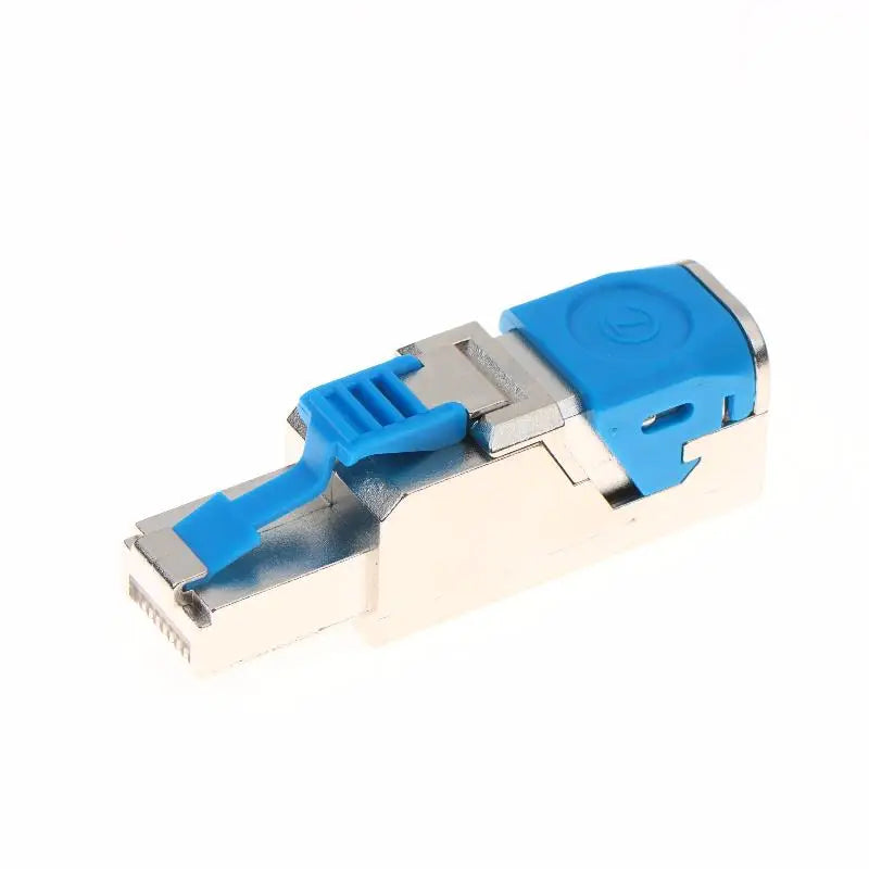 Tool-Free CAT5E RJ45 Ethernet Plug 22AWG–24AWG Reusable Ethernet RJ45 Plug Babs CAT7 Blue