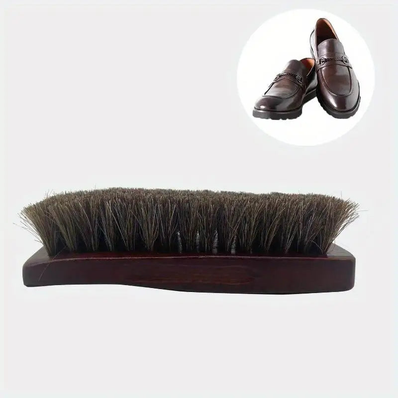 2-Pack Horsehair Shoe Brush – Leather Polishing & Cleaning Shoe Polishing Brush Babs