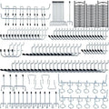 170PCS Pegboard Hooks Set 1/4 & 1/8 Inch | Garage Tool Organizer Pegboard Hook Set Babs 170PCS