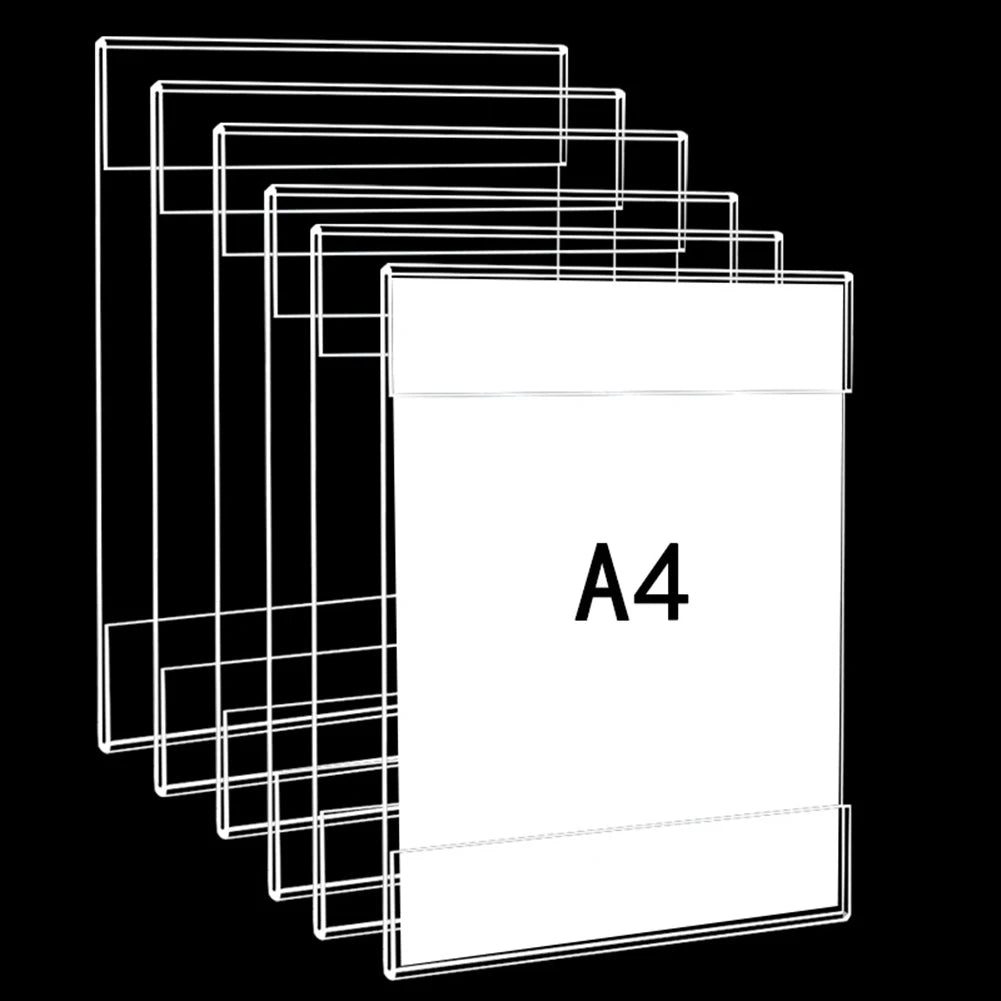 No-Punch Acrylic Wall Frame & Price Tag Display Holder Acrylic Display Frame Babs