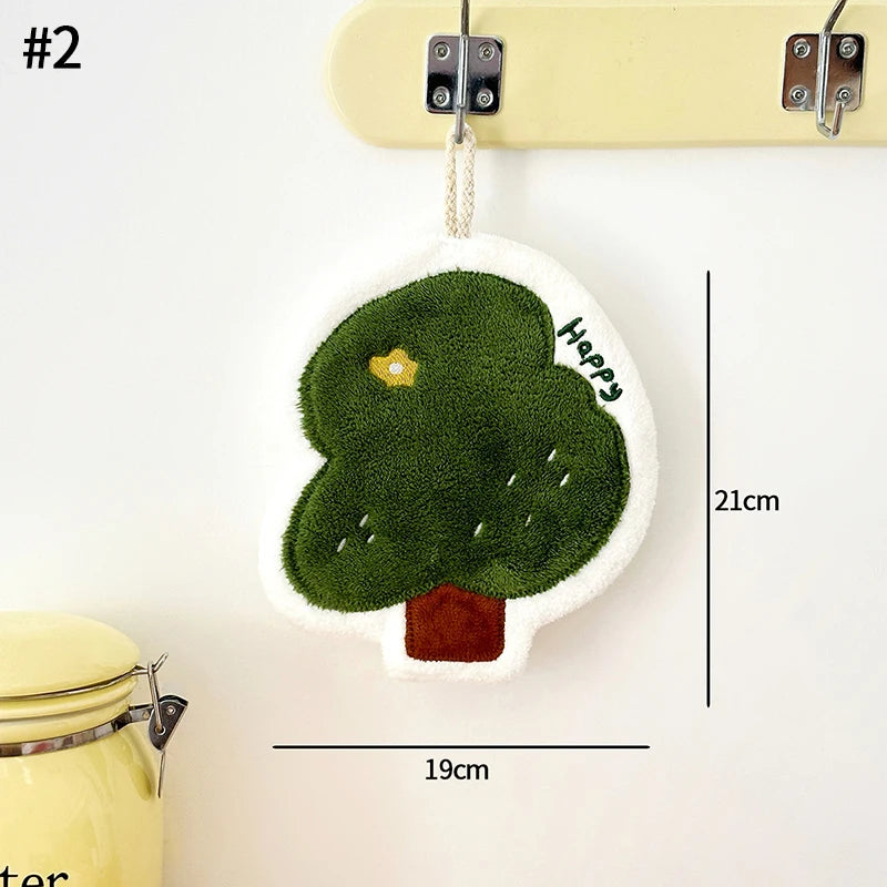Kawaii Floral Hanging Hand Towel – Quick-Dry Kitchen & Bath Hand Towel Babs C2 20cm*20cm