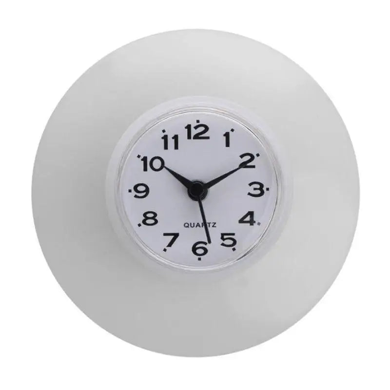 Waterproof Suction Cup Wall Clock – Kitchen & Bathroom Suction Cup Wall Clock Babs White
